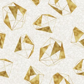 Akodm Gold Diamond Geometric Wallpaper Peel and Stick Modern Self Adhesive Removable Contact Paper Waterproof Renter Friendly Luxury Thick Vinyl Minimalist for Bathroom Kitchen Wallpaper 17.7"x 70.8"