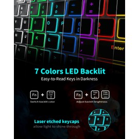 Wireless Backlit Keyboard, Rechargeable USB Silent Keyboard, 2.4G Cordless Full Size, Compatible with Apple iMac, MacBook and PC, Computer Laptop, Space Gray…