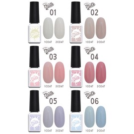 Natural Milk Gel Nails, Natural Milk, Milky White Pastel, Pastel Color, Color Gel, Popular, Self Gel Nail, Easy, Cute, (Self★Milk [6])