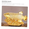 GRIRIW Decorative Goldfish Statue Ceramic Goldfish Ornament for Home Car