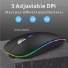 Uiosmuph LED Wireless Mouse, Uiosmuph G12 Slim Rechargeable Wireless Silent