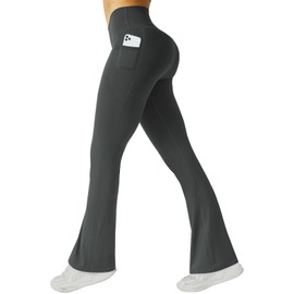 FireSwan Women's Flare Yoga Pants High Waist Flared Leggings with Pockets