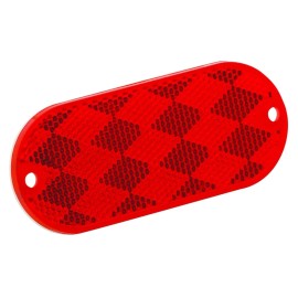 Bargman Trailer Lights 70-78-050 Reflector - w/Mounting Holes - Oblong - Red