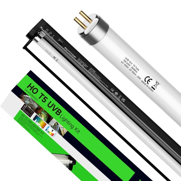 REPTITRIP T5 10.0 UVB Reptile Light with 24W Fixture, Adjustable