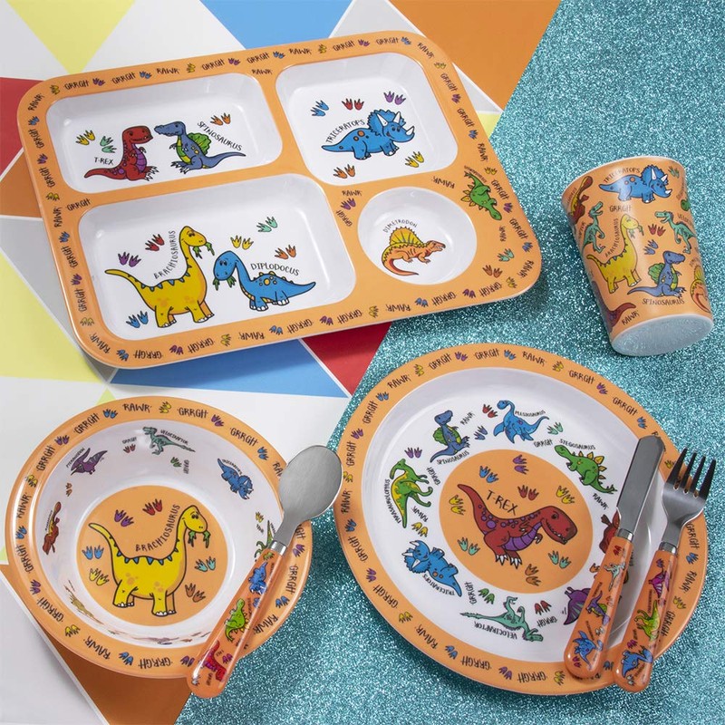 Lesser & Pavey LP42488A Dinosaur Plate Tray, Melamine, 30 x