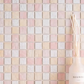 Decore Mosaic Tile Sticker, Pure Roanne, 5.9 x 5.9 inches (15 x 15 cm), 1 Piece CSZ