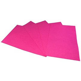 AERZETIX - C54281 - Set of 5 Felt Sheets Felt Plates Pressed Felt Pressed Felt 190 x 290 mm - Accessories for Creative Hobby Decoration Sewing - Colour Pink Fuchsia