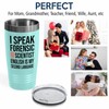 Forensic Teal Edition Ringneck Tumbler 20oz - I Speak Forensic