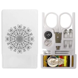 'Lineart Mandala' Mini Travel Sewing Kit (SE00032510)