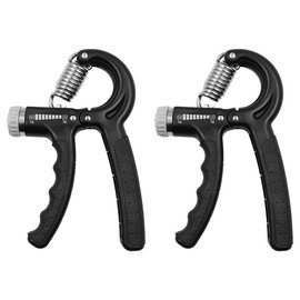 NUZAMAS 2 Pcs Hand Grip Strengthener 10-60kg Adjustable Resistance Forearm Grip Hand Trainer Non-Slip Gripper for Men Women Athletes Musicians Wrist Gripper Black