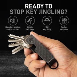 ROSSM Key Organizer - Compact Metallic Key Holder | Minimalist Innovative Keyholder | Smart Keychain Secures 2-6 Keys