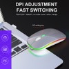 Wireless Mouse 2.4G Rechargeable USB Wireless Gaming Mouse with LED