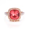 Yoursfs 4.5Ct Big Red Crystal Rings For Women Wedding 18k
