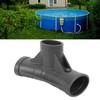 Pool T Connector for P07082 Swimming Pool Accessory, Plastic Oval