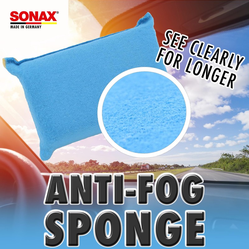 SONAX Windscreen Sponge 417100 | Dual Action Cleaning Sponge for