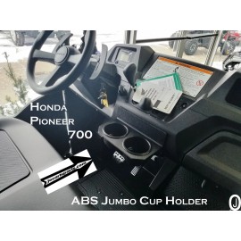 J & O Carts Parts Honda Pioneer 700 Center Dash Cup Holder ABS Plastic 2 Jumbo Drink Holder
