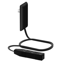 LIDER Flat-Face Outlet Extender with 3 Receptacles, Ultra-Thin Wall Plate Plug with Cord Extender and 3-Outlet Power Strip, 3ft Cord, LWE3-315-BK, ETL-Listed, Black