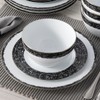 Noritake Black Rill 12-Piece Set, Service for 4 in Black/White