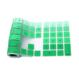 WYGCH Ultra Thin Silicone Full Size Wireless Numeric Keyboard Cover Skin for Mac 2017 Magic Keyboard with Numeric Keypad MQ052LL/A A1843 US Layout,Ombre Green