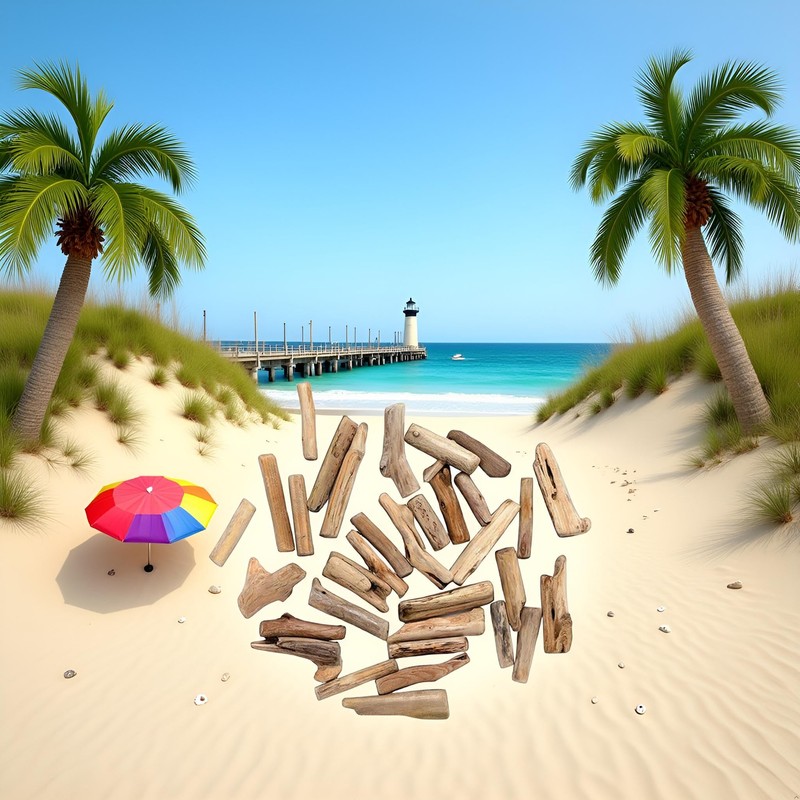 20 pezzi di legno naturale Driftwood pezzi ramoscelli decorazione spiaggia