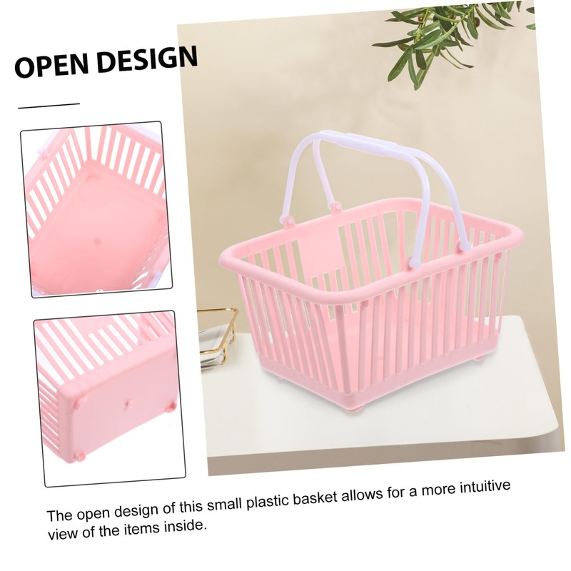 KOMBIUDA 3pcs Small Storage Baskets with Handles Versatile Organizers for