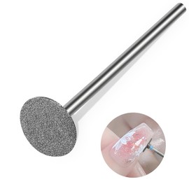 C12rtive Nail Drill Bits,Flat Diamond Carbide Cuticle Remover Bit,3/32" Shank,Professional Diamond Carbide Nail Drill Bit for Acrylic Gel Nails,Home Salon & DIY(Small Flat Head)