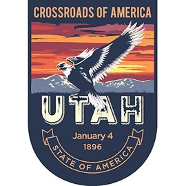 State Animal Utah Night 4x5.5 inches Sticker Decal die Cut Vinyl - Made and Shipped in USA
