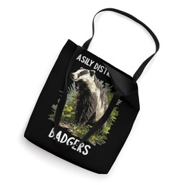 Easily distracted by Badgers Badger Tote Bag