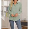 NONSAR Women's Blouse, V-Neck Shirts, Elegant Casual Work Tops with