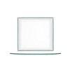 H&H Transparent, Plate, Square 25 cm, Glass, 1 Pieces