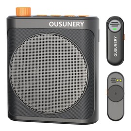 Voice Amplifier for Teachers with 2 Lav Mic, Portable Classroom Microphone for Teachers Wireless, Long Battery Voice Amplifier Wireless Microphone System for Teaching, Speaking, Presentations（BLACK)