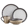 Stone Lain Lucy Porcelain 16-Piece Round Dinnerware Set, Beige