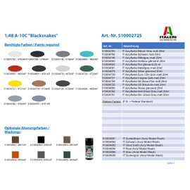 Italeri 2725S A-10C Blacksnakes Model Aircraft 1: 48
