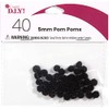 Cousin DIY Black 5mm Poms, 40 Pack