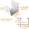2pcs 1.5 inch Center Support Bracket White Color Head Track