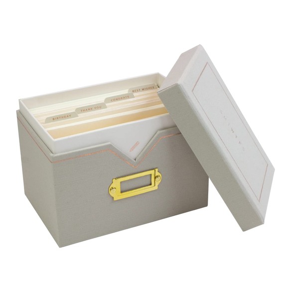 IPPINKA Greeting Card Storage Box - With 4 Tabbed Dividers