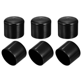 PATIKIL 6pz Tappi di Estremità in Gomma 50mm/1.97" Coperture in Pvc Nero
