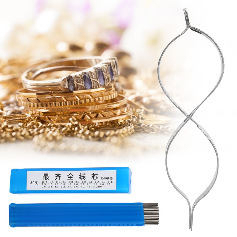 30pcs Metal Jewelry Cored Rod with Jewelry Cross Locking Tweezers