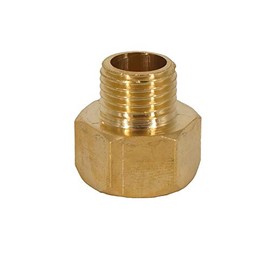 BSP Connector 2PCS Brass Straight Adaptor Female Male BSP Thread Tap Pipe Adapter for Hose Pipe (1/4" Male to 1/4" Female)