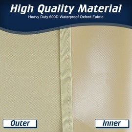 Pearwow Winter Cover for U-Shape Window AC Units, Outdoor Window Air Conditioner Covers with Adjustable Straps, Easy Install from Inside of House, Weatherproof and Dust-proof