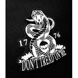 Don't Tread On Me Rattlesnake Liberty Gadsden 1776 American Flag Decal (2 Pack 3")