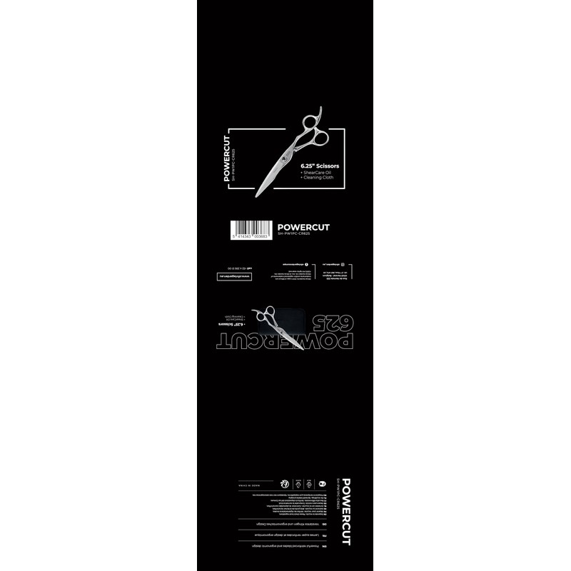Olivia Garden Powercut 6.25" Forbici in Custodia Nera - Alta