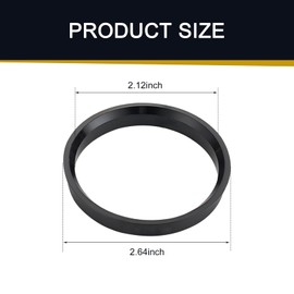 Gseigvee 4 PCS Hub Center Ring, 67.1mm OD to 54.1mm ID Hub Reducer Adapter Ring, Wheel Hub Shock Absorber Rings, Universal for Most Cars (Black)