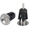 Audiophan 22mm Bar End Handle Aluminum Cap Plug (Silver) 2pcs