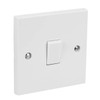Single Gang Light Switch 1 Gang 2 Way White Plastic