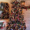 36pcs Christmas Teddy Bear Ornaments Wooden Nutcracker Plaid Decor