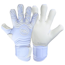 GK Saver Bravo W1 Argo Negative Cut Savefingers Giga Grip Football Goalkeeping Gloves|4mm Latex Anti-Slip Soccer Gloves (Bravo White YF 7)