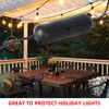 (4-Pack) Large Black Outdoor Extension Cord Plug Protector for AWG12/14/16