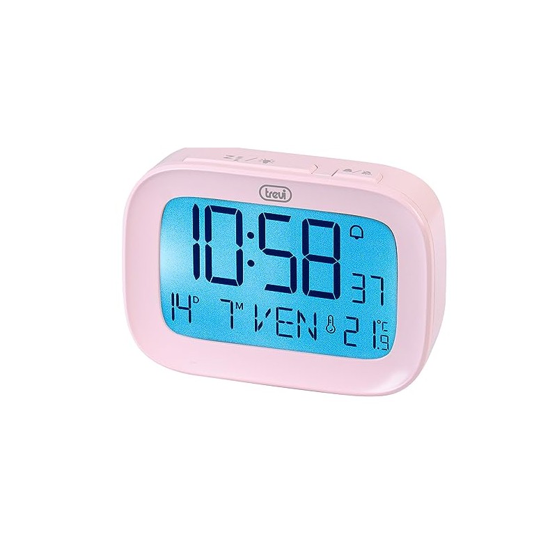 Trevi SLD 3850 Digital Alarm Clock with Integrated Thermometer Large