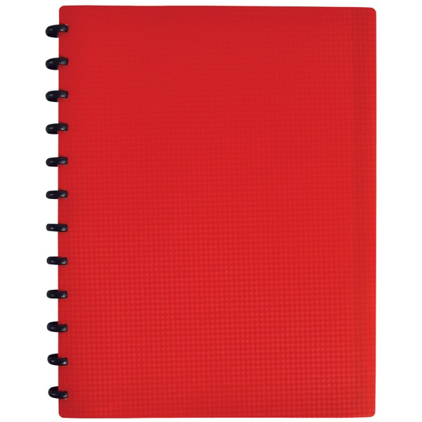Elba Memphis 400079000 VarioZip Opaque 60 Vues Polypropylene Book with Removable Pockets A4 Red